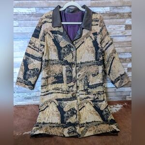 Boho Handcrafted Tapestry Jacket W 3/4 Sleeves